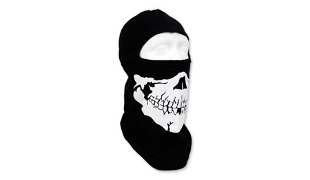 FOSTEX - Kominiarka 1 Otwór - Biker Balaclava Skull - Czarny