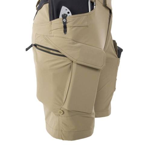 Helikon - Szorty damskie OTS® (Outdoor Tactical Shorts) 8.5" - Czarny / Khaki - SW-OTS-VL-1301A