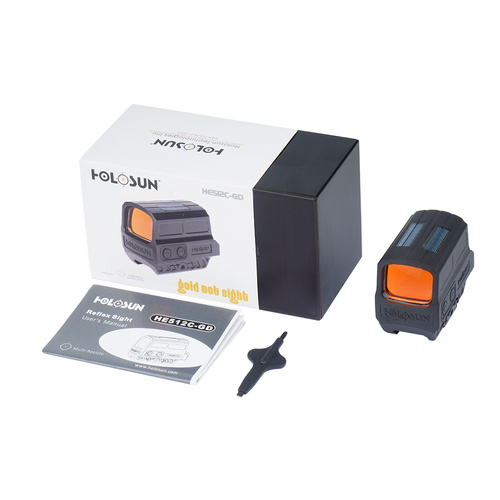 Holosun - Kolimator Enclosed Reflex Sight HE512C-GD Gold Dot - Multi Reticle - Solar Panel