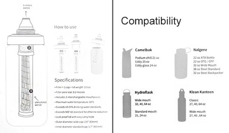 LifeStraw - Filtr do butelek na wodę - LSUN01FK01