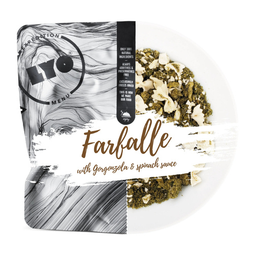 LyoFood - Farfalle w sosie szpinakowo-serowym - 370 g