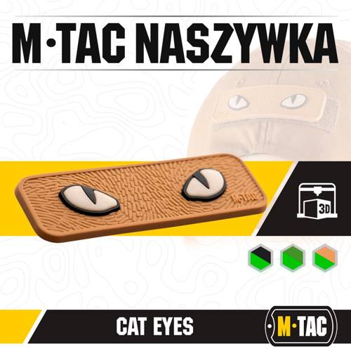 M-Tac - 3D PVC Naszywka Cat Eyes - Coyote - 51114005