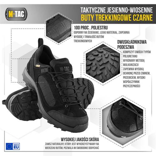 M-Tac  - Buty Jesienno-wiosenne - Poliester - Czarne  - 1JJ115/2WPLV