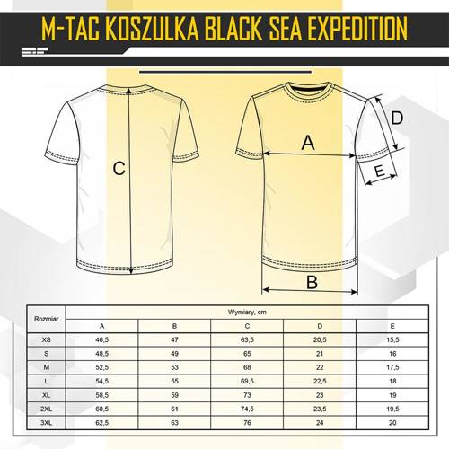 M-Tac -  Koszulka męska Black Sea Expedition - Czarna - 80025002