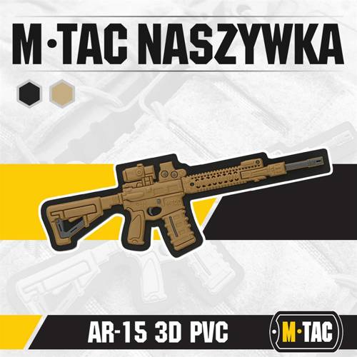 M-Tac - Naszywka AR-15 - PVC 3D - Coyote - 51112005