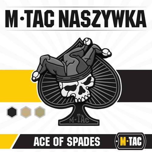 M-Tac - Naszywka Ace of Spades - PVC 3D - Czarny/Biały - 51108236