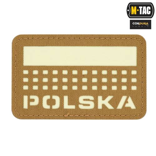 M-Tac - Naszywka Flaga Polska 50х80 - Laser Cut - Coyote / Fluo - 51007205