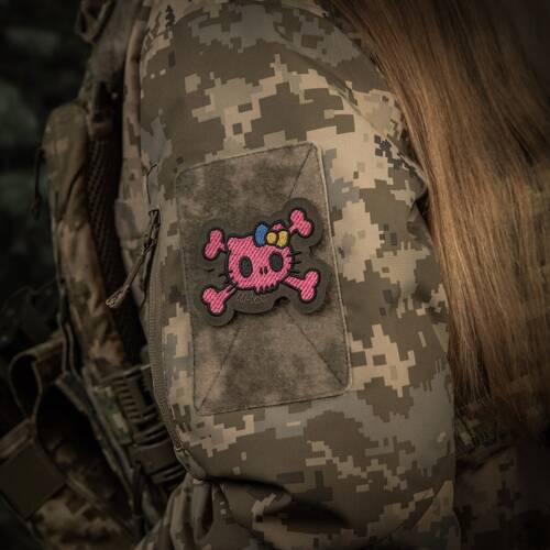 M-Tac - Naszywka Kitty Pink - Haft - Kokardka Żółto-Niebieska - Ranger Green - 51393023