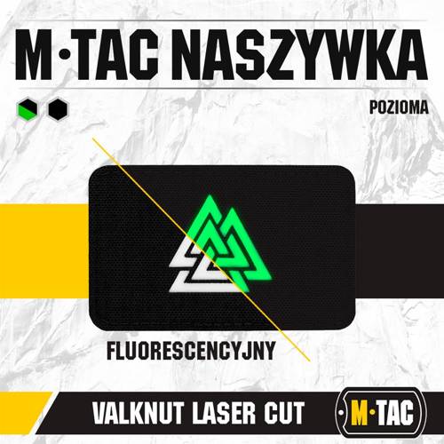 M-Tac -  Naszywka Laser cut Valknut pozioma - Czarny - 51164299