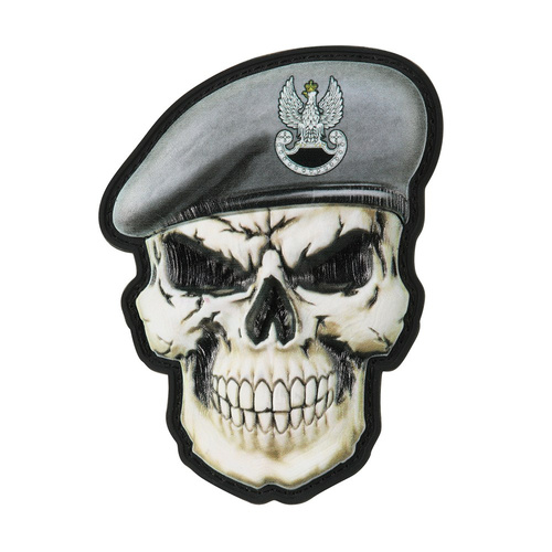 M-Tac - Naszywka Morale Patch - Czaszka w berecie -  Wojska Specjalne GROM - Rzep - PVC 3D - 52338206