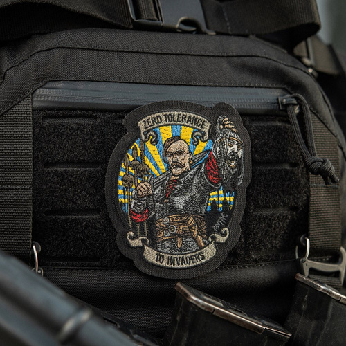 M-Tac - Naszywka Zero Tolerance - Haft - Cordura 500D - Żółty/Niebieski - 51490002