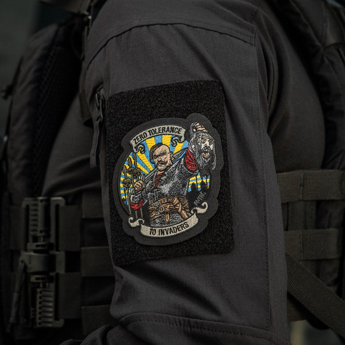 M-Tac - Naszywka Zero Tolerance - Haft - Cordura 500D - Żółty/Niebieski - 51490002