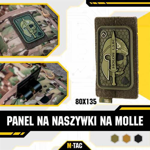 M-Tac - Panel na naszywki na MOLLE - 80 x 135 mm - Oliwkowy - 10122001