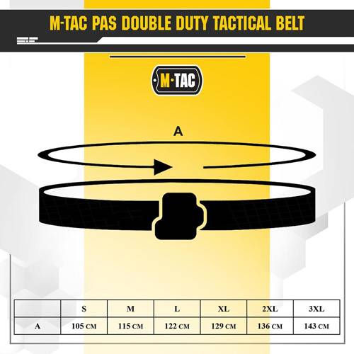 M-Tac - Pas taktyczny Double Duty Hex - Nylon - Czarny - 10043002