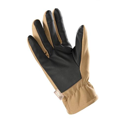 M-Tac - Rękawice taktyczne Soft Shell Thinsulate - Czarny / Coyote Brown - 90308017