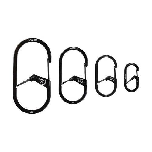 Nite Ize - G-Series Dual Chamber Carabiner #2 - Black - GS2-01-R6