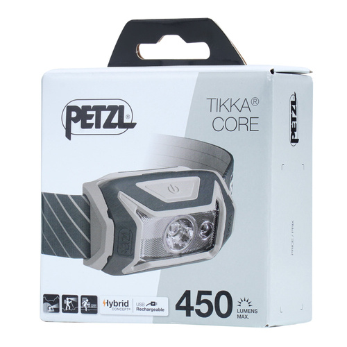 Petzl - Latarka czołowa Tikka Core - 450 lm - Szara - E067AA00