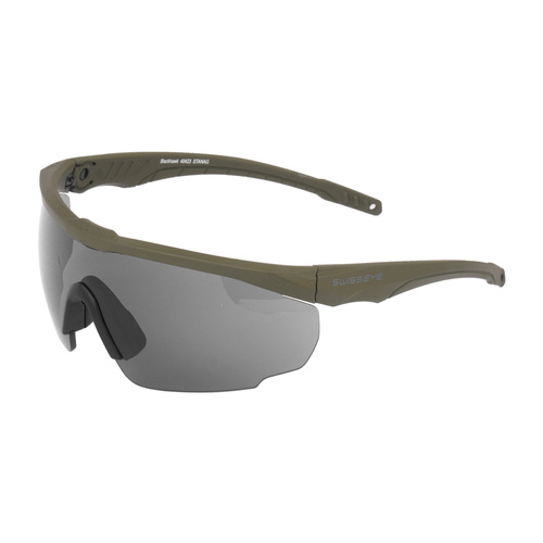 Swiss Eye - Okulary balistyczne Blackhawk z zestawem wizjerów - Rubber Green - 40423