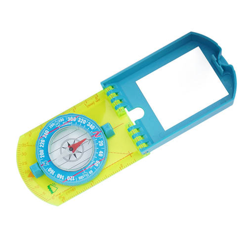 UST - Kompas mapowy z lusterkiem Hi Vis Folding Map Compass - Niebieski - 1156797