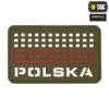 M-Tac - Naszywka Flaga Polska 50х80 - Laser Cut - Czerwony / Ranger Green / Biały - 51007123